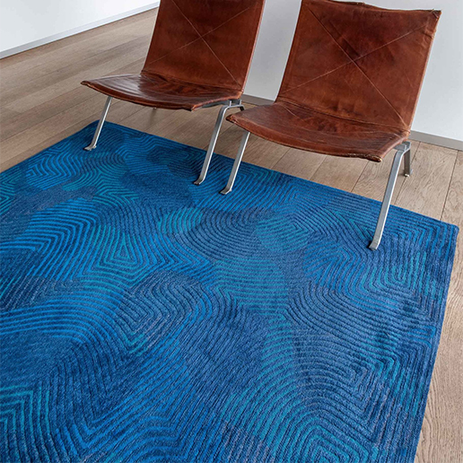 Louis De Poortere Meditation Collection Coral Rug Blue Lagoon 9225 3