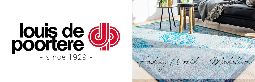 Louis De Poortere Fading World Medallion Rugs from Kings Interiors of Nottingham the ideal place to buy Rugs, Carpets and Flooring. Order Today or call 0115 9455584.