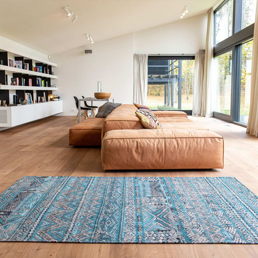 Louis De Poortere Kilim 9110 Zemmuri Blue 1