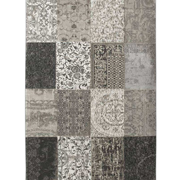 Louis De Poortere Vintage Multi Rug 8101 Black And White