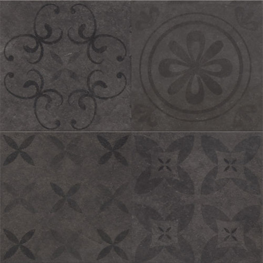 Victoria Design Floors Tapestry Tiles 9" x 9" Onyx 50694 06 Dryback