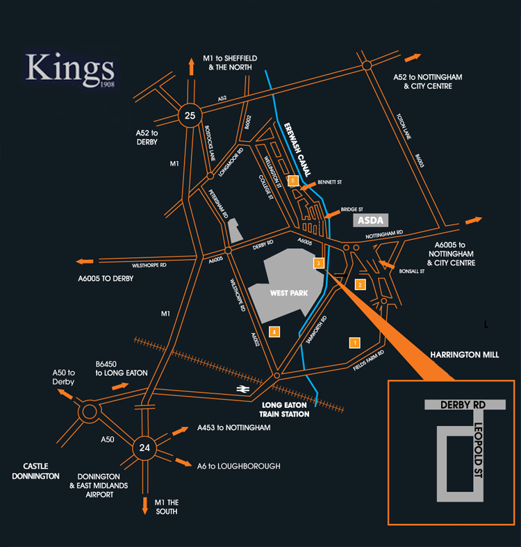 Map of Long Eaton Furniture Factories