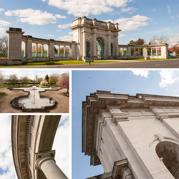 The Memorial Gardens, commemorating the dead of World War 1, are early 20th-century gardens laid out on land donated by Sir Jesse Boot. They lie on the Victoria Embankment of the River Trent and incorporate the city's war memorial in the form of an arch and terrace