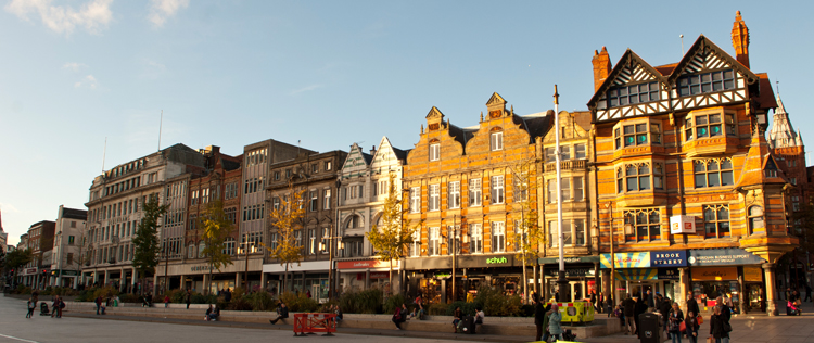 Nottingham Shops from the square