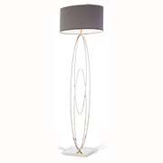 RV Astley Oval Rings Nickel Floor Lamp 5141 ( Including Shade )