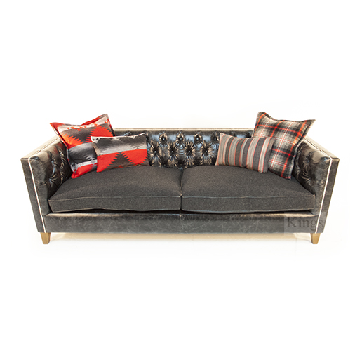 Tetrad Upholstery Grand Empire Sofa In Black Hide 3