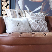 Tetrad Upholstery Strand Textured Scatter Cushions A B and C