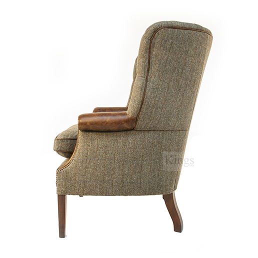 Tetrad Harris Tweed Mackenzie Chair Leather 3