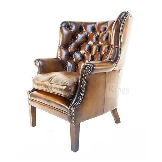 Tetrad Harris Tweed Mackenzie chair in Leather