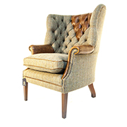 Tetrad Harris Tweed, unique hand woven Scottish tweed hand upholstered by Tetrad, the perfect combination.