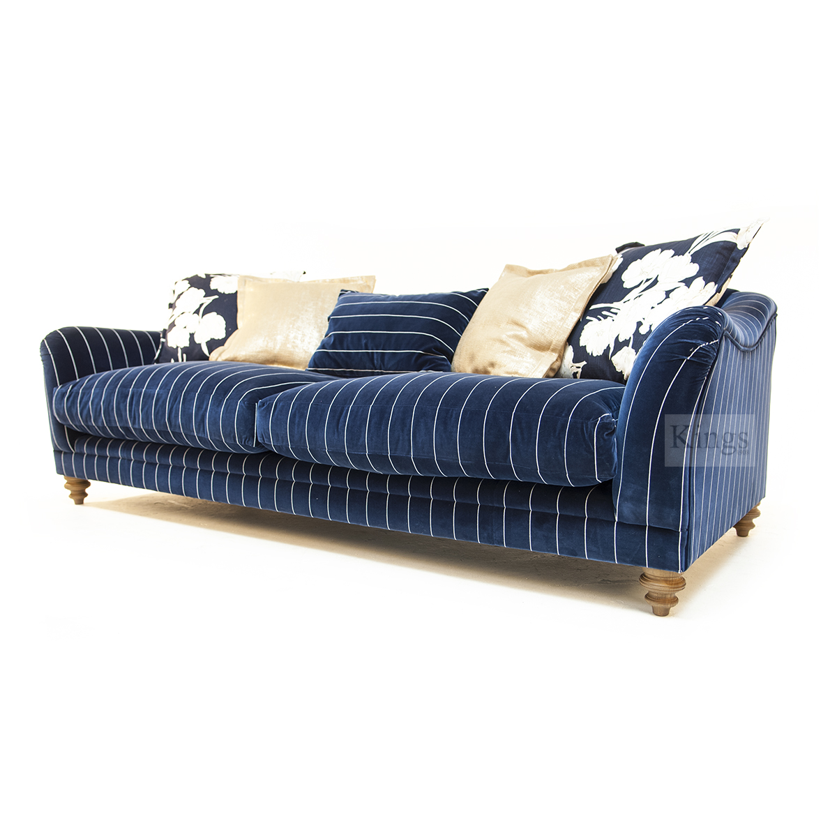 Tetrad Upholstery Gatsby Midi Sofa In Ralph Lauren Signature Fabric Tetrad Upholstery In Ralph Lauren Signature Fabrics The Gatsby Sofa Pinstripe Blue