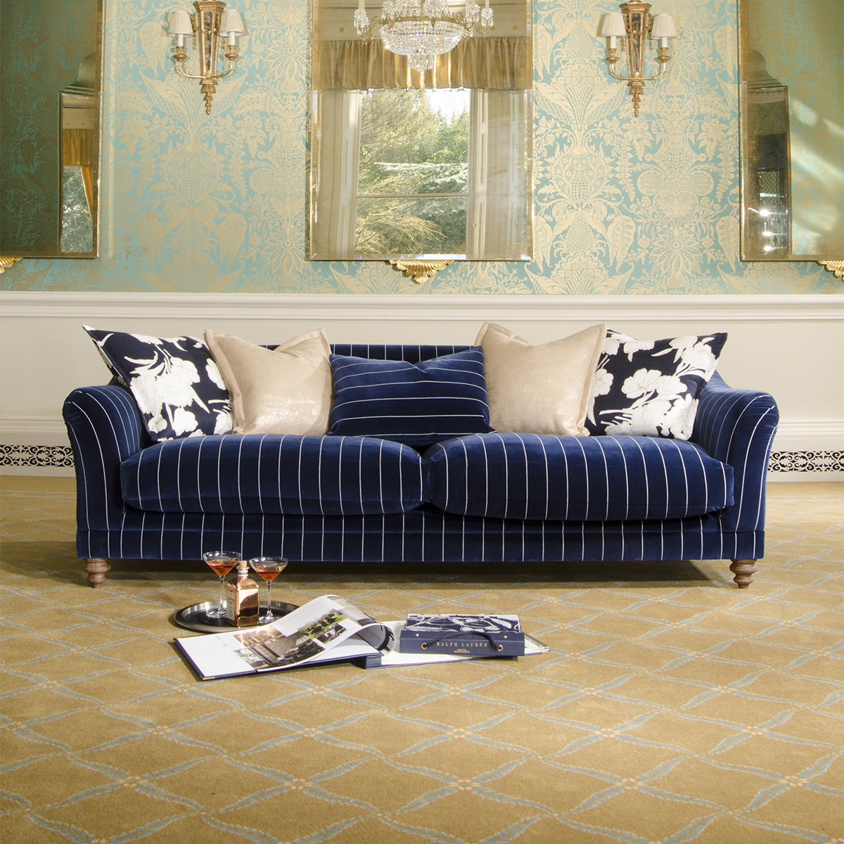 Tetrad Upholstery Gatsby Midi Sofa In Ralph Lauren Signature Fabric