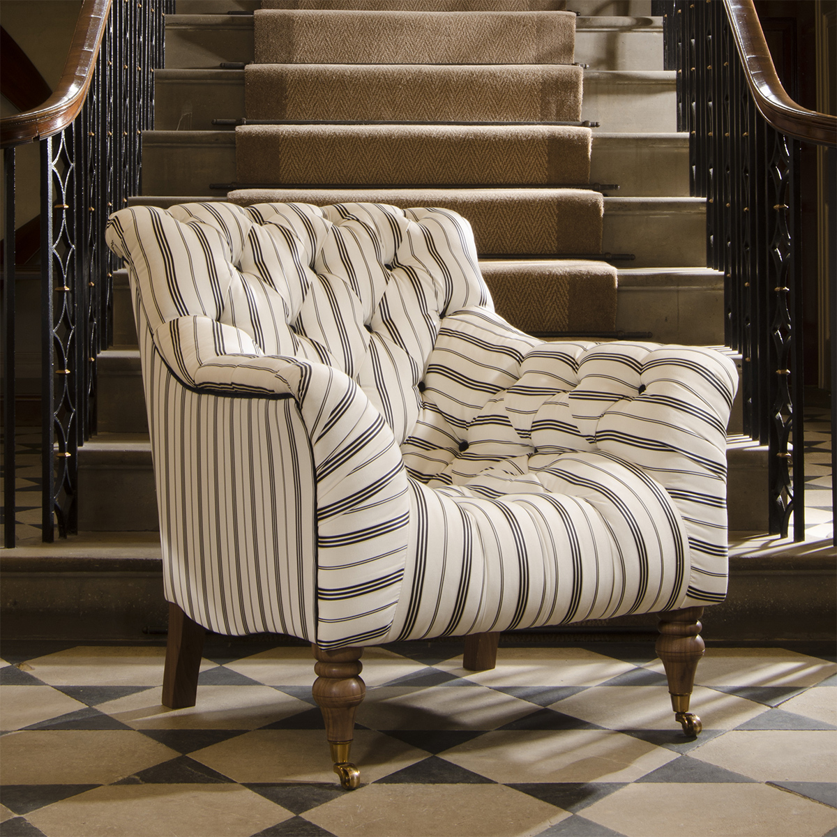 Tetrad Upholstery Yale Chair In Ralph Lauren Signature Fabrics Tetrad Upholstery Yale Chair In Ralph Lauren Signature Fabrics Merrion Stripe