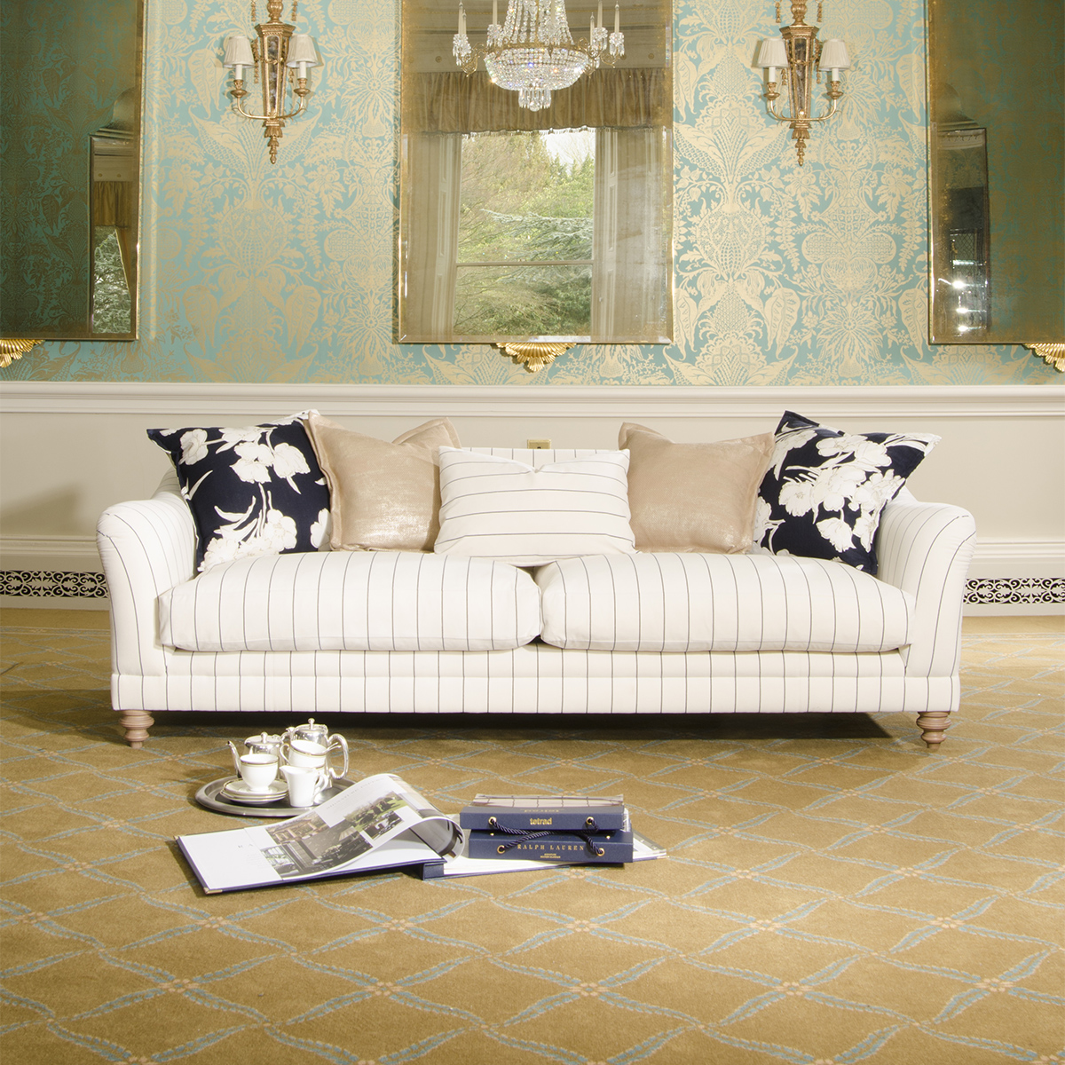 Tetrad Upholstery Gatsby Grand Sofa In Ralph Lauren Signature Fabrics