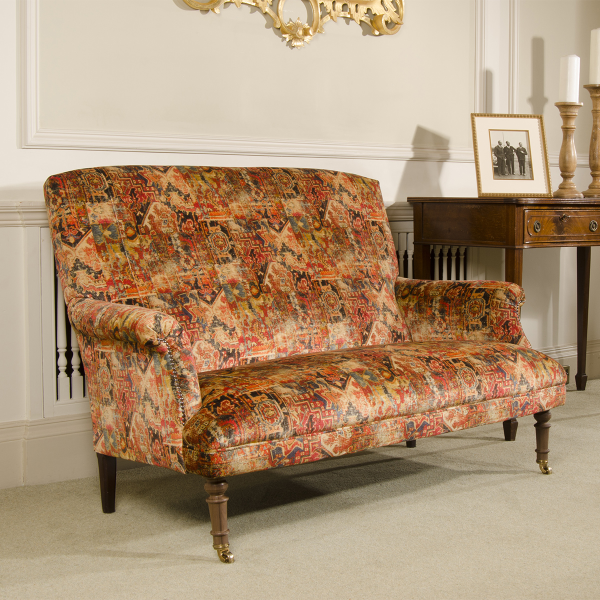 Tetrad Upholstery Tuxedo Petit Sofa In Signature Ralph Lauren Fabrics