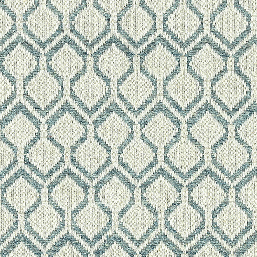 The Woven Edge Kaleen Fretwork Blue