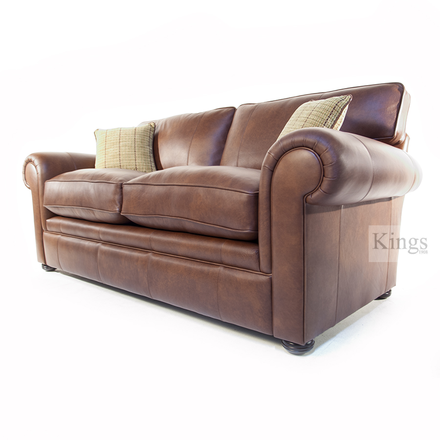 Wade Upholstery Barnaby Small Sofa Leather And Fabric Formal Back