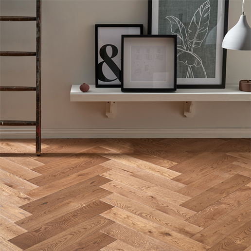 Woodpecker Flooring Highclere Coffee Oak Engineered Large Herringbone Flooring 2 