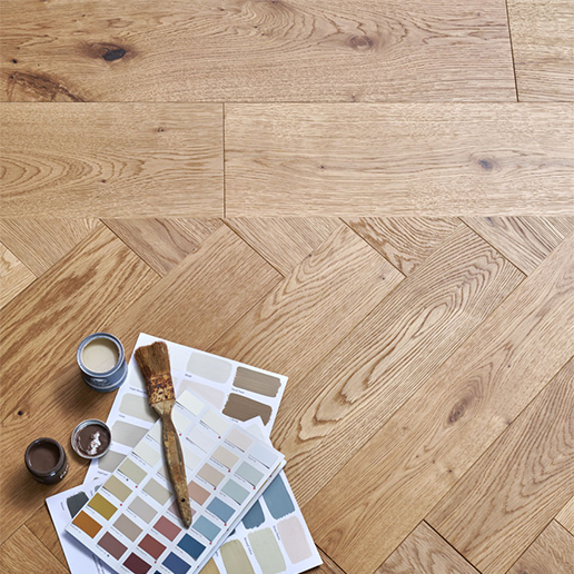 Woodpecker Flooring Highclere Natural Oak Large Herringbone Engineered