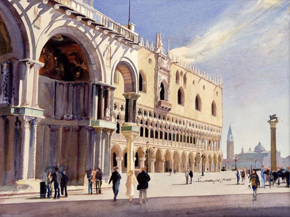 Bob Rudd - Doges Palace, San Marco (Framed) - Limited Edition Artworks at Kings Interiors Nottingham