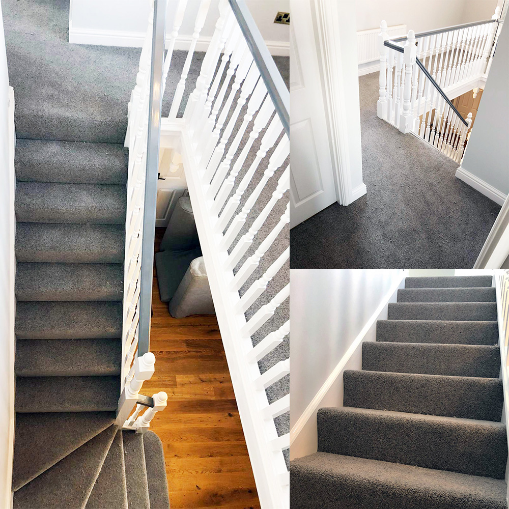 Stairs and Landing in 80% wool 20% nylon twist pile fitted by James