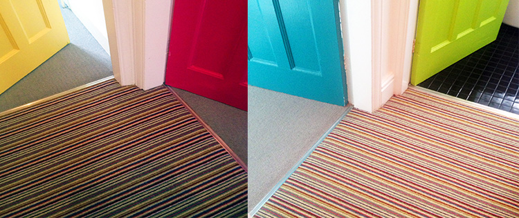 Multi Coloured Doors with Multi Coloured Carpet