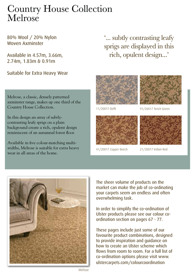 Ulster Carpets Contry House collection Melrose best price