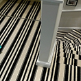 Black and White Stripe in Wool Fitted by Terry