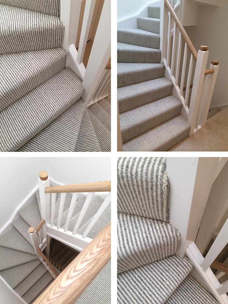 Brockways Herdwick Stripe Fitted To Hall Stairs and Landing