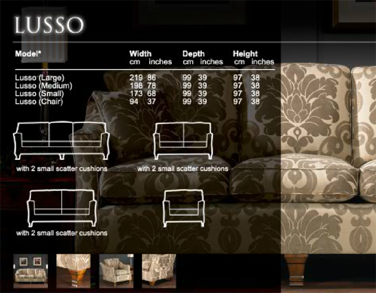 David Gundry Lusso Sizes