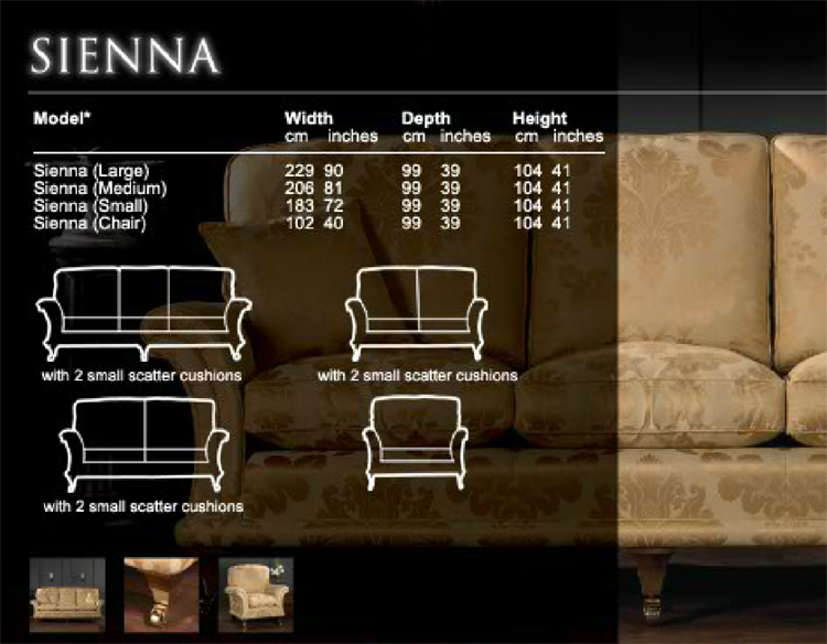 David Gundry Sienna Sizes