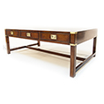 REH Kennedy Cherry Coffee Table in Cherry and Brass 