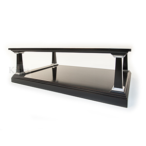 REH Kennedy Classic Coffee Table Black And Silver with Glass Top 2