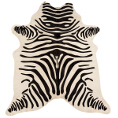 Asiatic Rugs Contemporary Home Rodeo Cowhide Zebra Print White from Kings Interiors - the ideal place to buy Furniture and Flooring. Call Today - 01158258347.