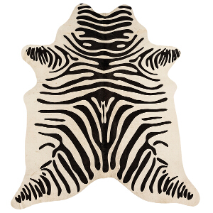 Asiatic Rugs Contemporary Home Rodeo Cowhide Zebra Print White