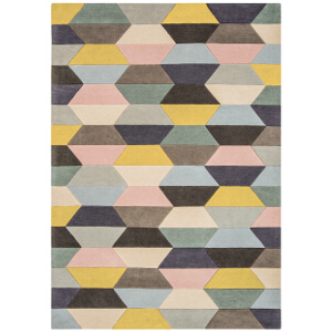 Asiatic Rugs Modern Wool Funk Honeycomb Pastel