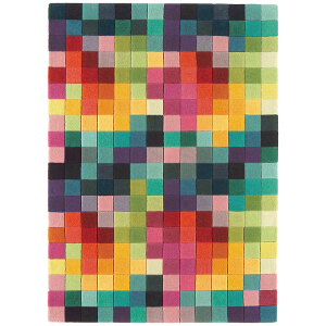 Asiatic Rugs Modern Wool Funk Multi Boxes 140x200
