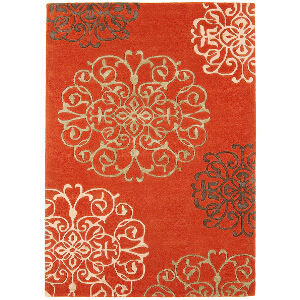 Asiatic Rugs Modern Wool Matrix MAX43 Tangier Terracotta