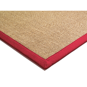 Asiatic Rugs Natural Weaves Sisal Linen Red
