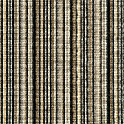 Crucial Trading Mississippi Stripe Black Silver Wool Loop Pile Carpet WS110
