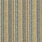 Crucial Trading Mississippi Stripe Blue Gold Wool Loop Pile Carpet WS100