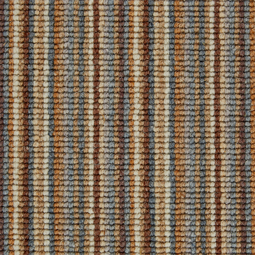 Crucial Trading Mississippi Stripe Chai Blue Wool Loop Pile Carpet WS222