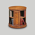 Iain James Furniture AMC235 Walnut Circular Revolving Bookcase 