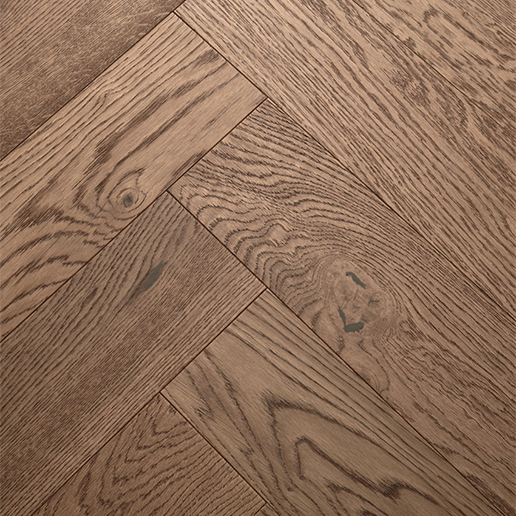 Woodpecker Flooring Coffee Oak Engineered Large Herringbone Flooring Brushed and Matt Lacquered 32 HCO 001